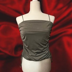 Olive ruched cami